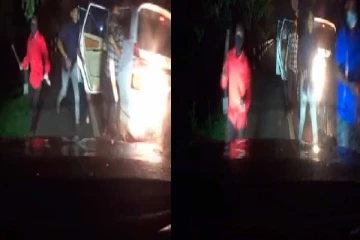 காரை மறித்து சுத்தியால் தாக்கிய கொள்ளையர்கள் - கோவையில் பயங்கர சம்பவம்!