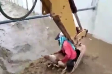 திக்..திக்..நிமிடங்கள்....வெள்ளத்தில் தத்தளித்த நாயை ஹீரோ போல காப்பாற்றிய இளைஞர்!