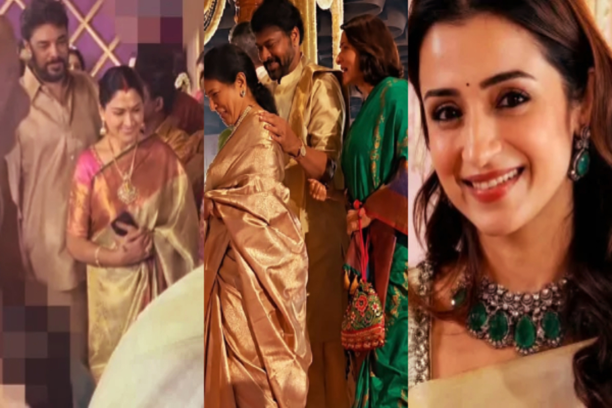 குஷ்பு மகள் திருமணத்தில் திரிஷா - யாரு பக்கதிலணு பாருங்க! விஜய்யும் வந்திருக்காரா? | Trisha At Khushbu S Daughter S Wedding Video Leak