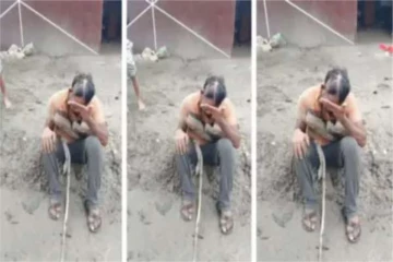 பாதி தலைமுடி, பாதி மீசை ; கணவருக்கு தகாத உறவிலிருந்தவருடன் சேர்ந்து பெண் செய்த செயல்