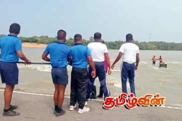 வெள்ளத்தில் இழுத்து செல்லப்பட்ட வைபர் வயரினை மீட்கும் நடவடிக்கை!