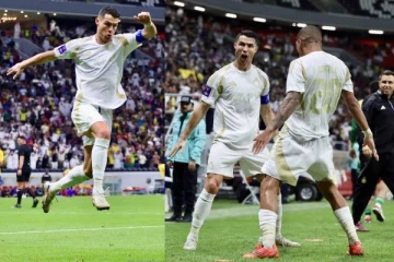 உயர தாவி தலையால் முட்டி கோல் அடித்த ரொனால்டோ! அல் நஸர் அபார வெற்றி