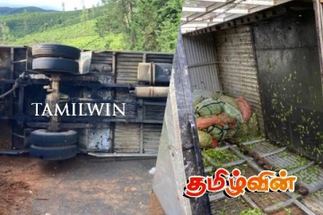 நுவரெலியாவில் குடைசாய்ந்த லொறி : நால்வருக்கு காயம்