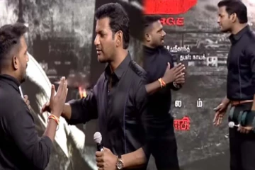 ரோபோ சங்கரை திடீரென அடித்த விஷால்! அதிர்ச்சியில் மேடையிலிருந்து இறங்கிய சூரி: வைரல் காட்சி