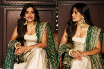 நடிகை ராஷ்மிகா ஜொலிக்கும் உடையில் தீபாவளி ஸ்பெஷல் போட்டோஷூட்