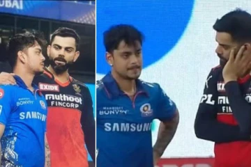 சொதப்பிய மும்பை வீரரிடம் தனியாக அழைத்து பேசிய கோலி! வைரலாகும் புகைப்படம்: நெகிழ்ச்சியில் ரசிகர்கள்