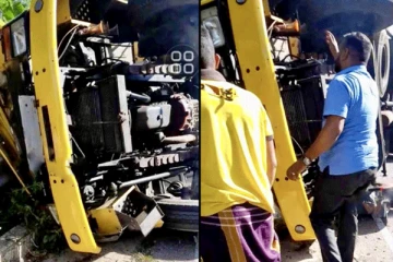 லொறியின் உதிரிபாகங்கள் பழுது; நேர்ந்த விபரீதம்