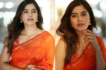 நடிகை அம்ரிதா ஐயர் சேலையில் அழகிய போட்டோஷூட்