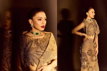 தங்க உடையில் தக தகவென மின்னும் நடிகை ஹன்சிகாவின் அசத்தல் ஸ்டில்கள்