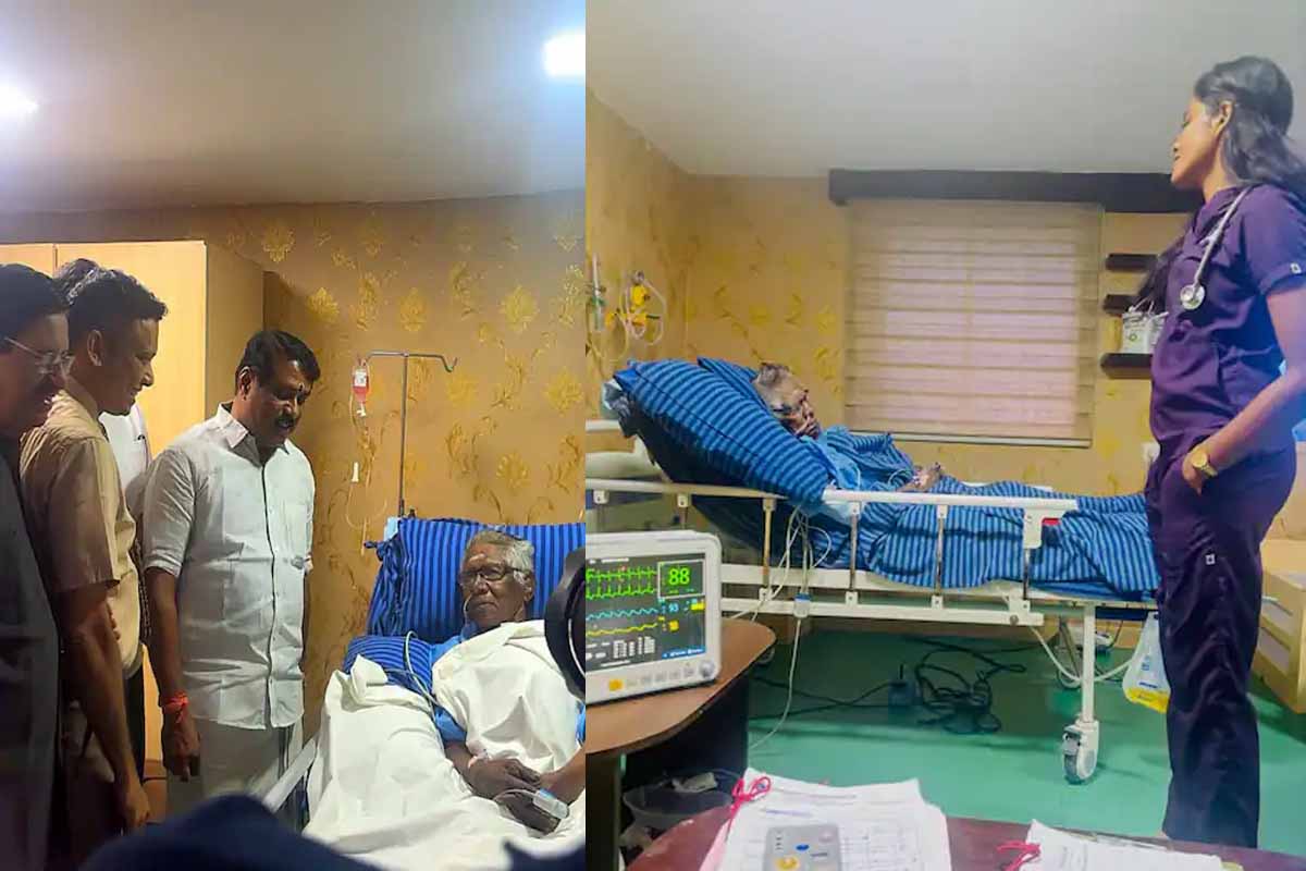 உடல் மெலிந்து எலும்பும் தோலுமாக பாரதிராஜா: வெளியான புகைப்படம் | Director Bharathiraja Photo Goes Viral உடல் மெலிந்து எலும்பும் தோலுமாக பாரதிராஜா: வெளியான புகைப்படம் | Director Bharathiraja Photo Goes Viral