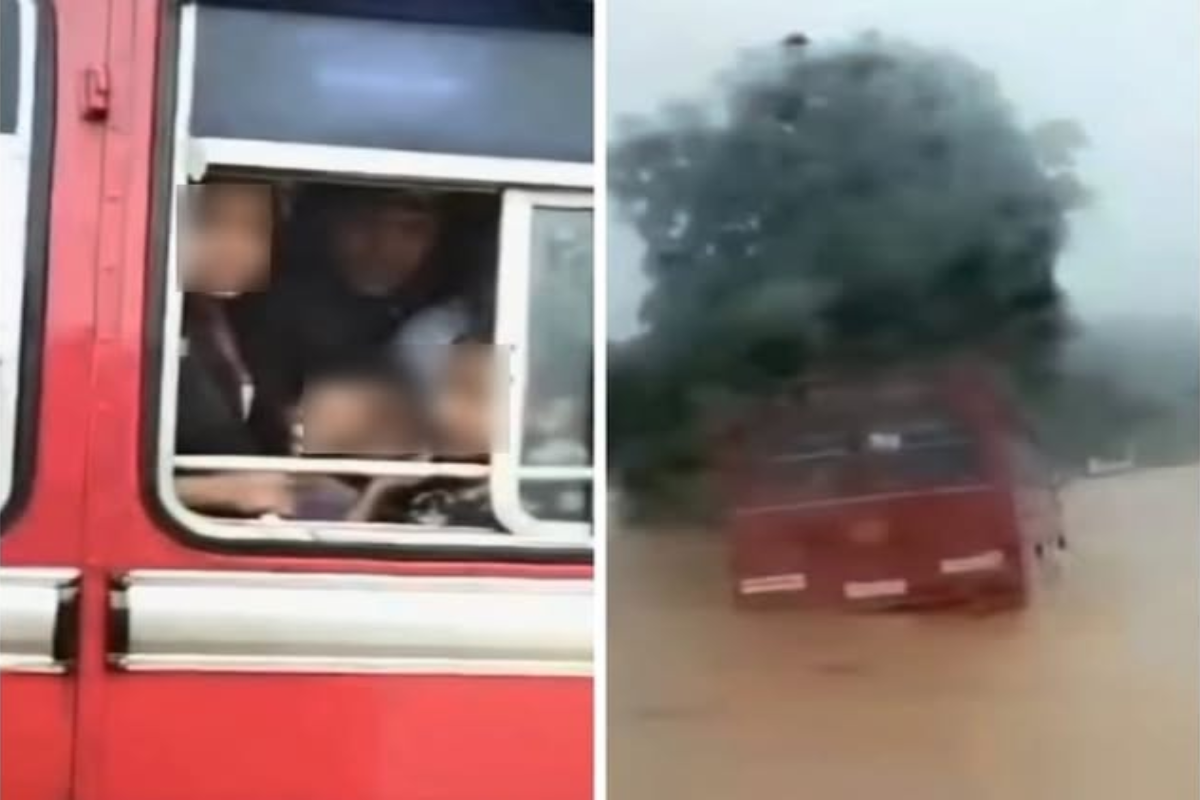 வெள்ளத்தில் சிக்கிய அரச பேருந்து ; பெரும் ஆபத்திலிருந்து மீட்கப்பட்ட பயணிகள் | Passengers Rescued After Bus Trapped In Flood