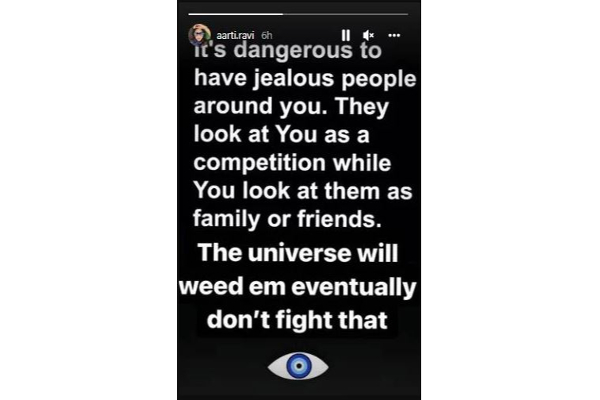 இப்படிபட்டவர்களை வைத்திருப்பது ஆபத்தானது- ஜெயம் ரவியின் மனைவி போட்ட பதிவு | Jayam Ravi Wife Aarthi Ravi Insta Story
