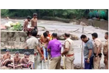 திக்.. திக்.. நிமிடங்கள் - வெள்ளத்தில் சிக்கி தத்தளித்த 4 பள்ளி மாணவர்கள் - அடுத்து நடந்தது என்ன?