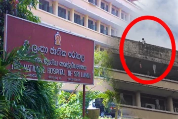 கொழும்பு வைத்தியசாலை கூரைமீது ஏறி போராட்டம்