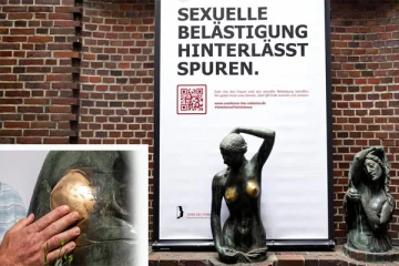 பெண் சிலைகளையும் விட்டுவைக்காத மனிதர்கள்: ஜேர்மனியில் ஒரு விழிப்புணர்வு பிரச்சாரம்