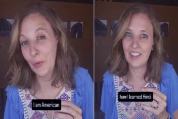 சரளமாக ஹிந்தி பேச ஆசையா? அமெரிக்கா பெண்ணின் வைரல் காணொளி