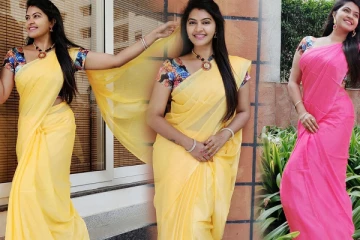 சேலையில் வசீகரிக்கும் அழகுடன் பிக்பாஸ் ரக்ஷிதா மகாலட்சுமி