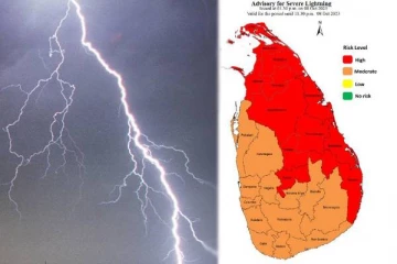 இடி, மின்னலுடன் கூடிய கன மழை : 12 மாவட்டங்களுக்கு விடுக்கப்பட்டுள்ள சிவப்பு எச்சரிக்கை