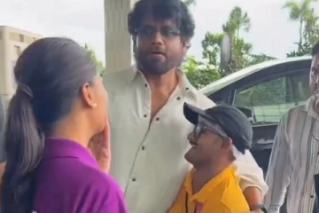 கீழே தள்ளிவிடப்பட்ட நபர்.. சர்ச்சைக்கு பின் நாகர்ஜூனா செய்த செயல்! வைரல் வீடியோ
