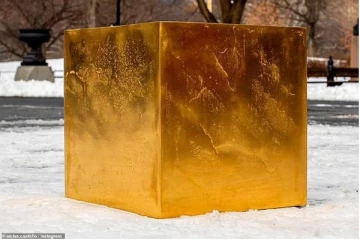 பூங்காவின் நடுவே 186 கிலோ தங்க கட்டி! ஆர்வமாக பார்த்து செல்லும் மக்கள்.. காரணம் என்ன?