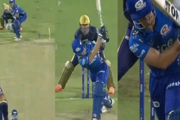 ஐபிஎல் கிரிக்கட்டில் நோ லுக் சிக்ஸர்! சமூக தளங்களில் அதிகமாக பகிரப்படும் வீடியோ! (Video)