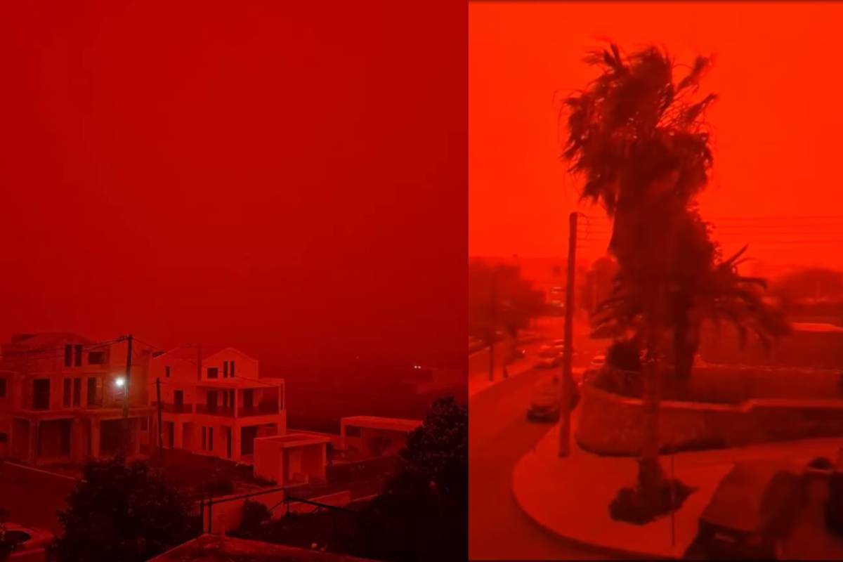 லிபியாவில் ரத்த சிவப்பு நிறத்தில் மாறிய வானம்; உலக பேரழிவுக்கான அறிகுறியா? முழு பின்னணி | Reason For Libya Egypt Skies Turn To Blood Red
