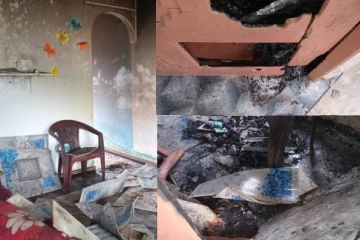 தமிழர் தாயகத்தில் திடீரென தீப்பற்றி எரிந்த வீடு: காவல்துறையினர் தீவிர விசாரணை