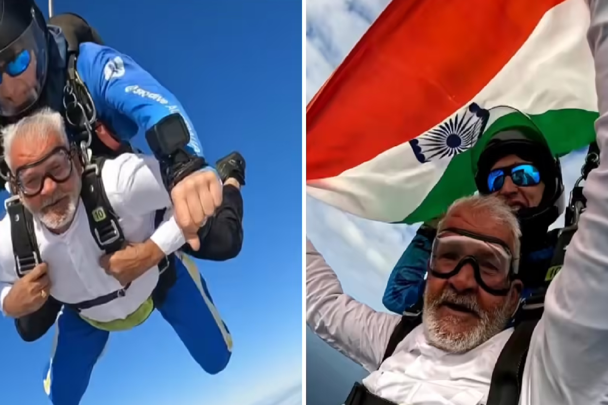 அவுஸ்திரேலியாவில் 18,000 அடி உயரத்தில் ஸ்கைடைவிங்; இந்தியா முதியவர் சாதனை | Skydiving From 18 000 Feet In Australia Indian