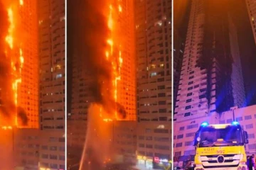 அடுக்குமாடி குடியிருப்புக் கட்டடமொன்றில் நேற்றிரவு பாரிய தீ