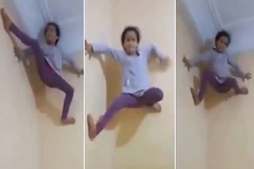 ”Spider Girl" அசால்டாக சுவரில் ஏறும் சிறுமி- வைரலாகும் வீடியோ காட்சிகள்