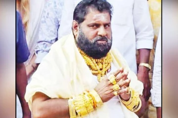 கழுத்து மற்றும் கை நிறைய 3 கிலோ தங்க நகைகள் அணிந்து திருவண்ணாமலை கோயிலுக்கு வந்த தொழிலதிபர்