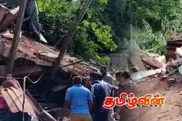 கடுகண்ணாவையில் மண்சரிவில் சிக்கிய தமிழ் வர்த்தகரின் உணவகம்