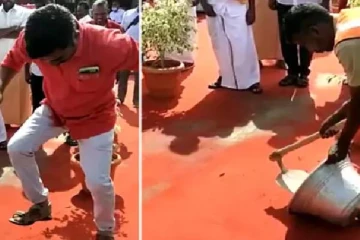 அமைச்சர் நேருவின் கூட்டத்தில் பாம்பு புகுந்தது : இந்த வீடியோவும் வைரலாகுது