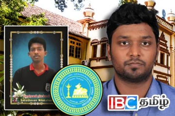 ஊடகவியலாளர் நிலக்சன் ஞாபகார்த்த தங்கப் பதக்கத்தைப் பெற்றுக்கொள்ளும் டிலக்ஸன்