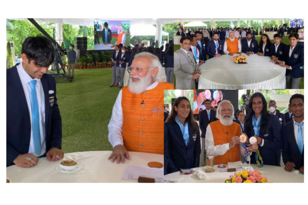 ஒலிம்பிக் நட்சத்திர வீரர், வீராங்கனைகளுக்கு சிறப்பு விருந்தளித்து மகிழ்ந்த பிரதமர் மோடி! | India Sports