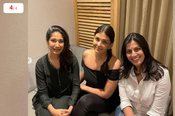 பெரிய பழுவேட்டரையர் நந்தினி இடத்திற்கு  விஜயம் செய்தார்: வைரலாகும் புகைப்படம்! | Ishwarya Rai Sarathkumar Family Viral Photos