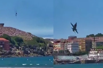 ஸ்பெயினில் விபத்தில் இருந்து தப்பிய F-18 ரக போர் விமானம்