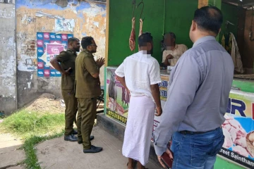 சாய்ந்தமருதில் இறைச்சிக் கடைகள், உணவகங்களில் சுகாதாரப் பரிசோதனை
