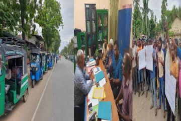 களுவாஞ்சிகுடி முச்சக்கர வண்டி சாரதிகள் ஆர்ப்பாட்டம்: காவல்துறையால் தீர்வு!(படங்கள்)