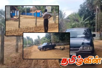 புதுக்குடியிருப்பில் வீதியை உழவியந்திரத்தினால் உழுதமையினால் அமைதியின்மை..!