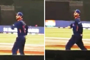 போட்டியின் போது பாலிவுட் பாட்டுக்கு காமெடியாக நடனமாடிய விராட் கோலி! வைரலாகும் வீடியோ