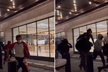 லாஸ் ஏஞ்சல்ஸில் ஆப்பிள் ஸ்டோரை சூறையாடிய போராட்டக்காரர்கள்