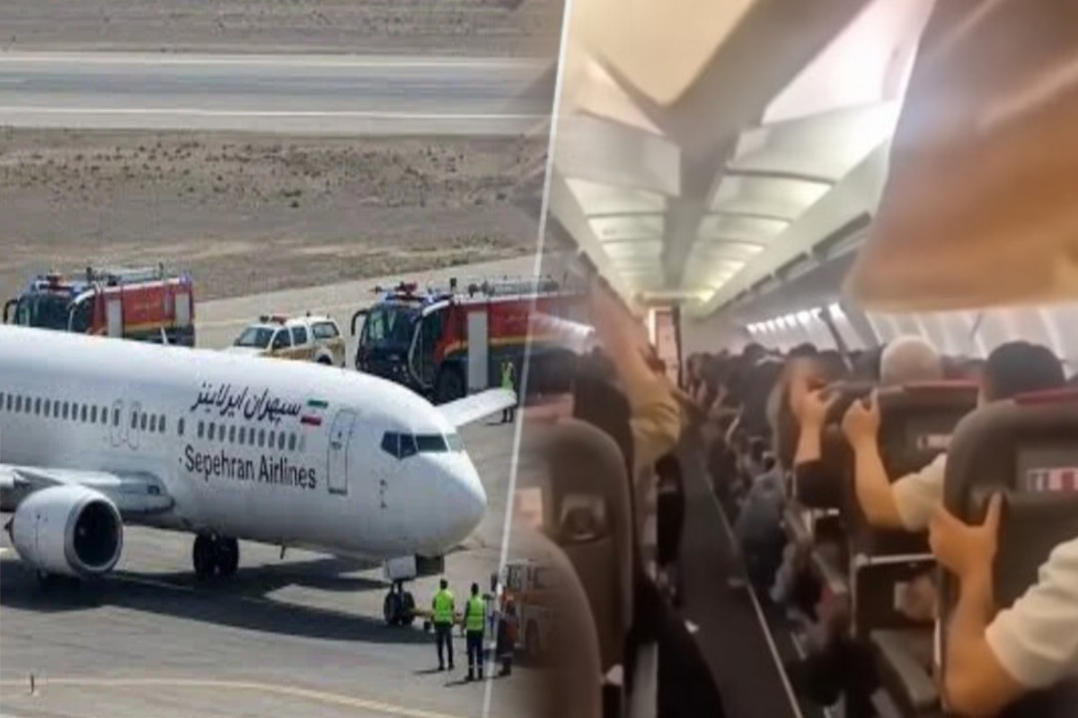 நடுவானில் குலுங்கிய விமானம் ; மேற்கூரை பேனல்கள் உடைந்ததால் அலறிய பயணிகள்! | Plane Shakes Mid Air In Iran Passengers Scream நடுவானில் குலுங்கிய விமானம் ; மேற்கூரை பேனல்கள் உடைந்ததால் அலறிய பயணிகள்! | Plane Shakes Mid Air In Iran Passengers Scream