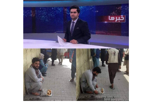 தெருவில் சமோசா விற்கும் பிரபல டிவி தொகுப்பாளர் - காரணம் என்ன? வைரல் புகைப்படம்! | Afghan News Anchor Musa Muhammad Samosa Sell