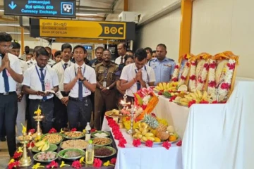 யாழ். விமான நிலையத்தில் சரஸ்வதி பூஜை!