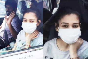 டி-சர்ட்டை கவனித்தீரா!! காதலருடன் காருக்கு பூஜை போட்ட நடிகை நயன்தாரா ..