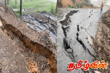 நுவரெலியா - ஹட்டன் பிரதான வீதி பகுதி தாழிறங்கல்: ஒருவழி போக்குவரத்து