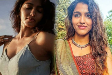 சிவப்பு உடையில் செழித்து நிற்கும் ரஜினி பட நடிகை..கண்டமேனிக்கு வர்ணிக்கும் இளசுகள்