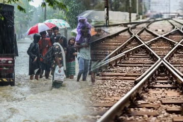 கனமழை காரணமாக களனிவெலி தொடருந்து பாதை அபிவிருத்திப் பணிகள் ஒத்திவைப்பு