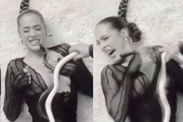 படப்பிடிப்பில் பாம்பிடம் கடிபட்ட பாடகி! வைரலாகும் அதிர்ச்சி வீடியோ